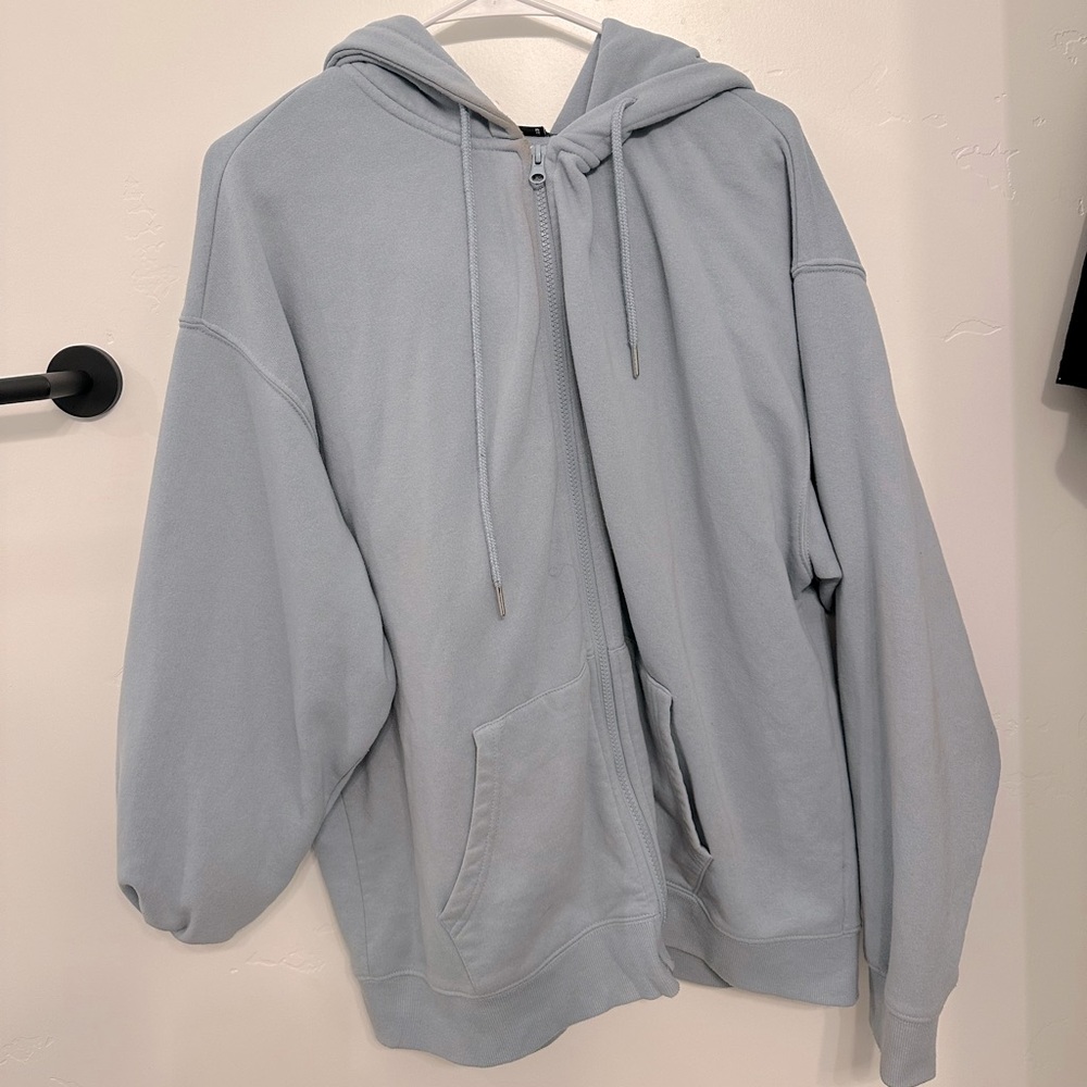 XL baby blue zip up